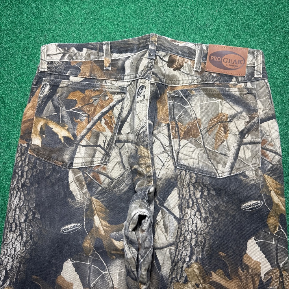 Vintage Wrangler Realtree Pro Gear 34x30 Camo Wide Leg Baggy Hip Hop Pants - Picture 2 of 10